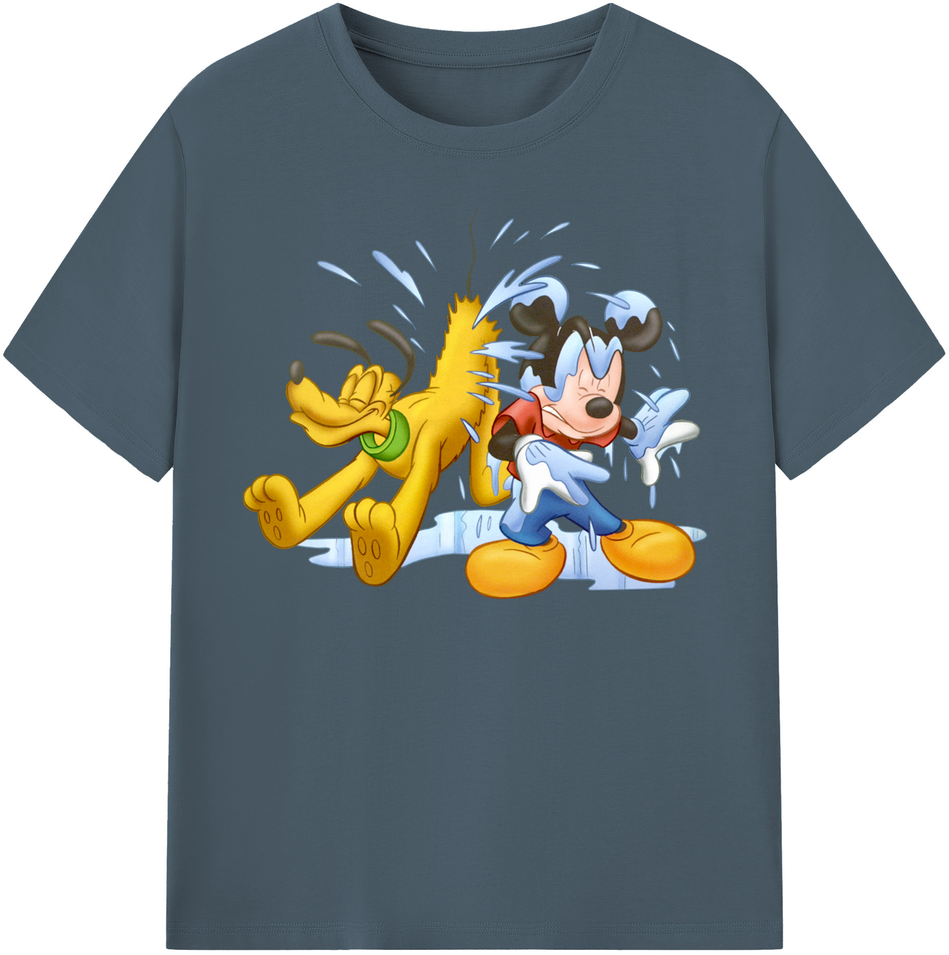 （画像用） ミッキーマウス Mickey Mouse 綿100％半袖Tシャツ（フロントプリント）